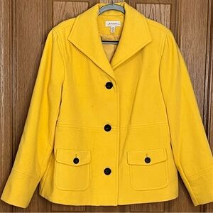 Women's Bright Yellow Pea Coat